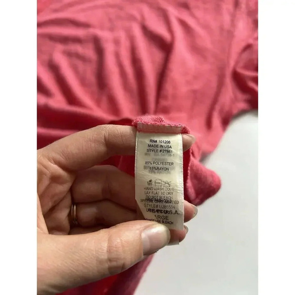 Soft Surroundings Sweater Womens Large 3/4 Sleeve High Low Lightweight Pullover - Picture 6 of 7